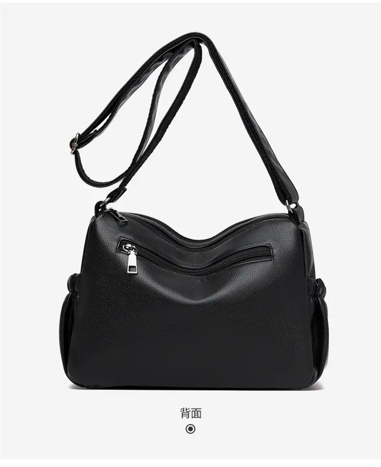 Black PU Leather Textured Crossbody Bag for Women — feature 29