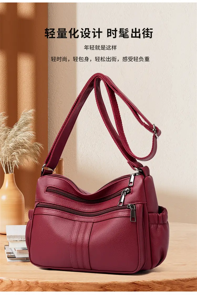 Black PU Leather Textured Crossbody Bag for Women — feature 7