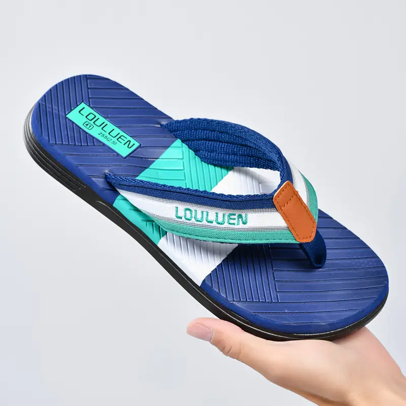 Summer new men's flip-flops non-slip outer wear flip-flops men's outdoor beach shoes European and American sandals wholesale - Image 8