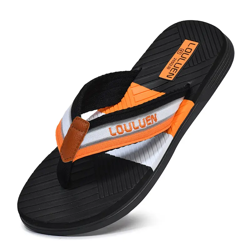 Summer new men's flip-flops non-slip outer wear flip-flops men's outdoor beach shoes European and American sandals wholesale - Image 9
