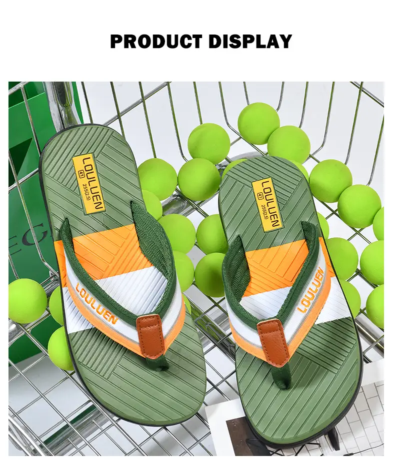 Summer new men's flip-flops non-slip outer wear flip-flops men's outdoor beach shoes European and American sandals wholesale — feature 13