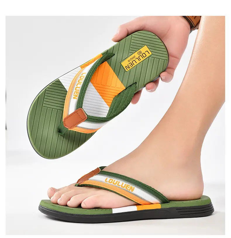 Summer new men's flip-flops non-slip outer wear flip-flops men's outdoor beach shoes European and American sandals wholesale — feature 15