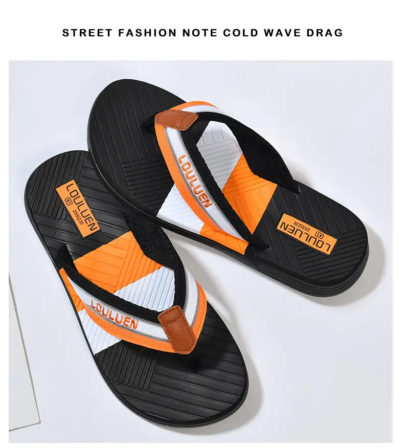 Summer new men's flip-flops non-slip outer wear flip-flops men's outdoor beach shoes European and American sandals wholesale — feature 16