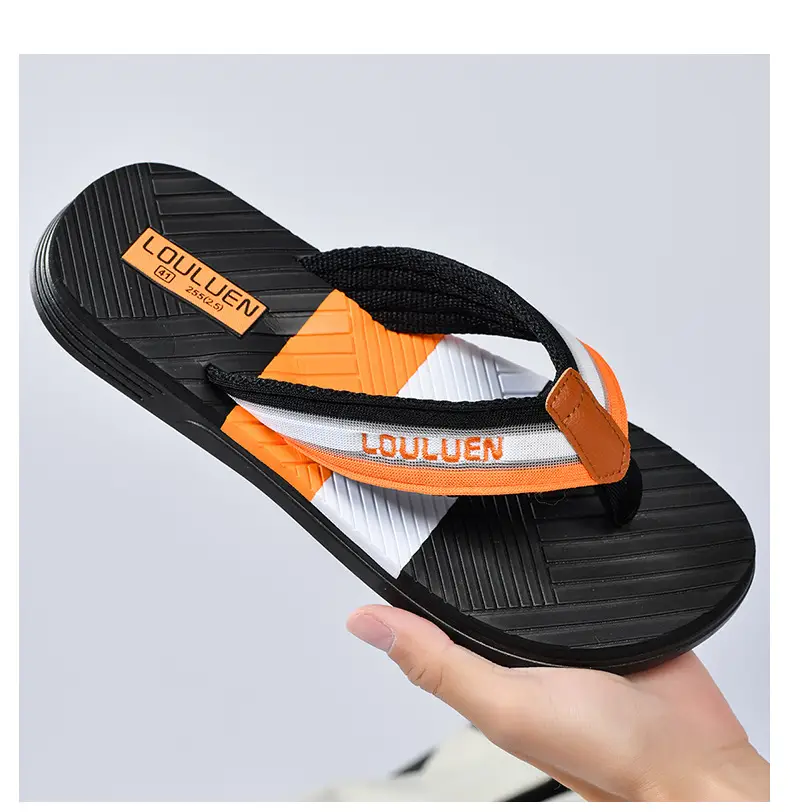 Summer new men's flip-flops non-slip outer wear flip-flops men's outdoor beach shoes European and American sandals wholesale — feature 18