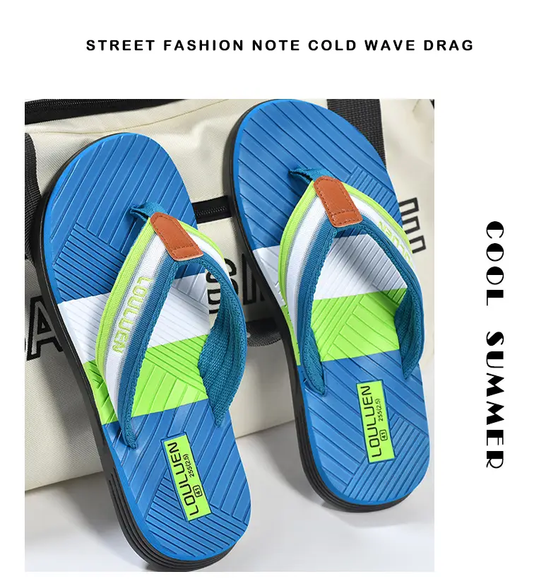 Summer new men's flip-flops non-slip outer wear flip-flops men's outdoor beach shoes European and American sandals wholesale — feature 20