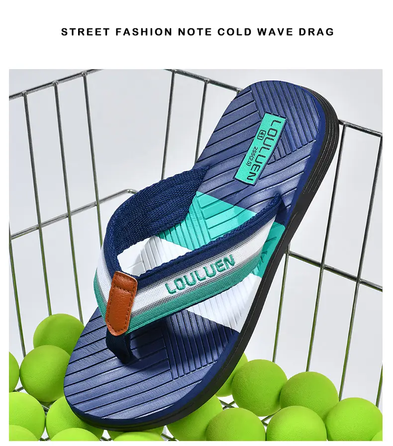Summer new men's flip-flops non-slip outer wear flip-flops men's outdoor beach shoes European and American sandals wholesale — feature 22