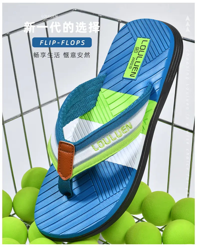 Summer new men's flip-flops non-slip outer wear flip-flops men's outdoor beach shoes European and American sandals wholesale — feature 6