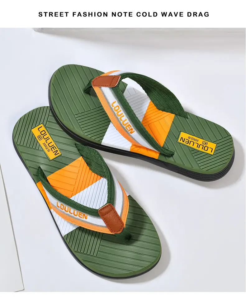 Summer new men's flip-flops non-slip outer wear flip-flops men's outdoor beach shoes European and American sandals wholesale — feature 9