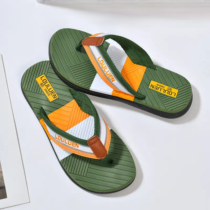Summer new men's flip-flops non-slip outer wear flip-flops men's outdoor beach shoes European and American sandals wholesale - Image 3