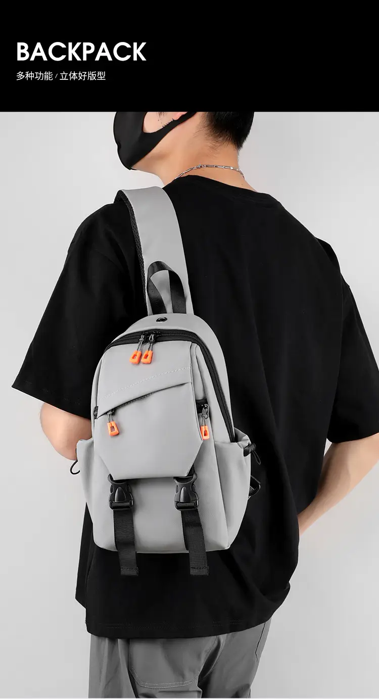 Men's Black Nylon Crossbody Bag Large Capacity — feature 20