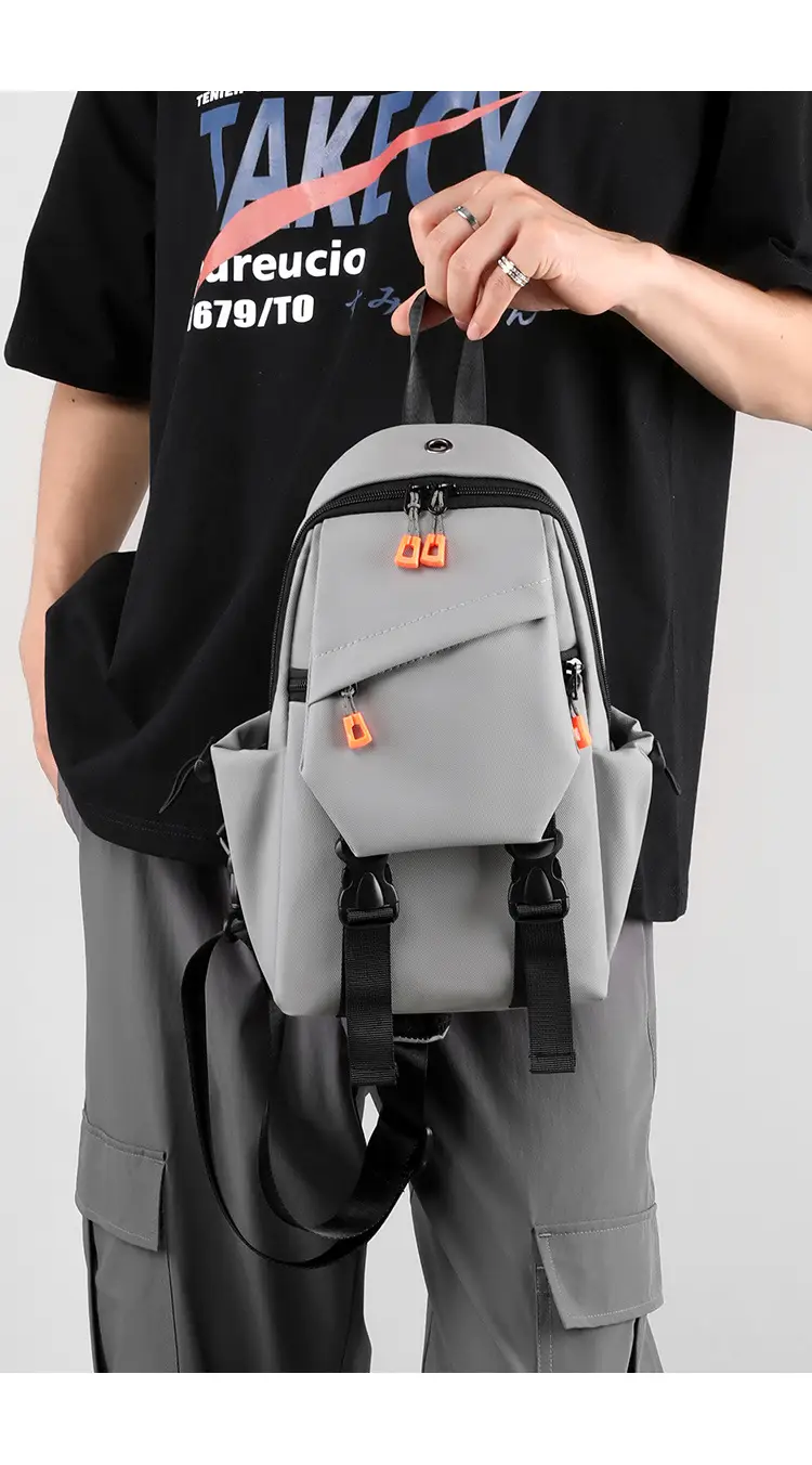 Men's Black Nylon Crossbody Bag Large Capacity — feature 29