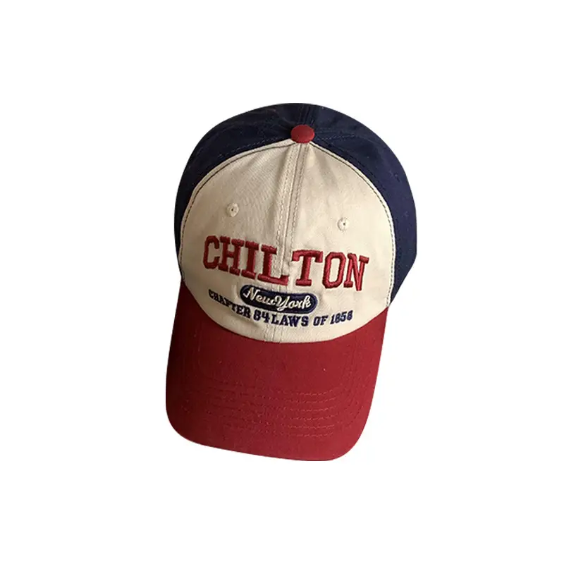Women American Style Retro Letter Baseball Cap Wide Brim Big Face Cap - Image 11