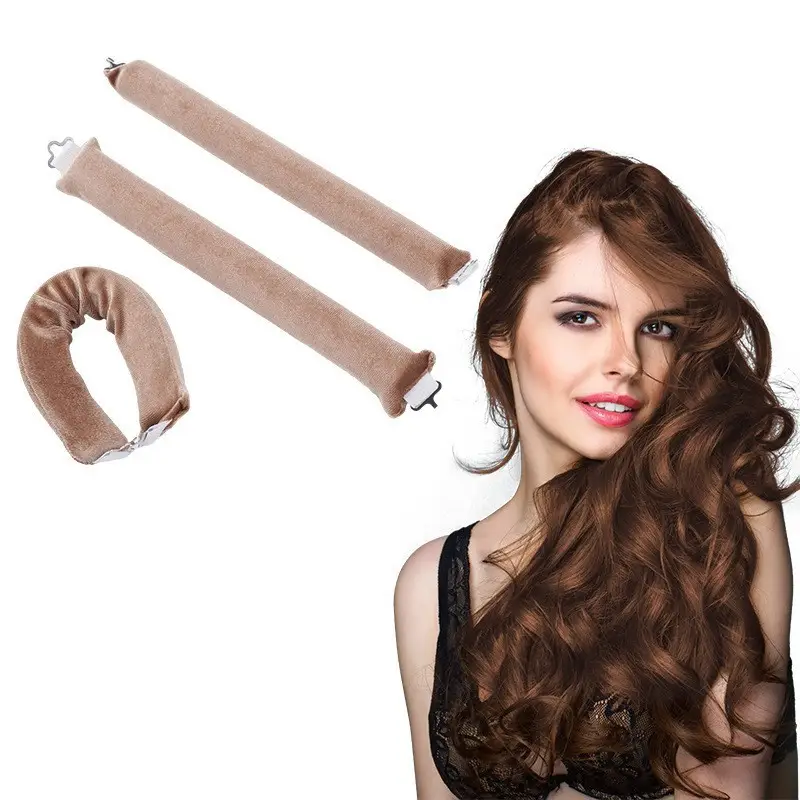 3-Piece Velvet Hair Curling Iron Set for Big Wave Curls - Image 17