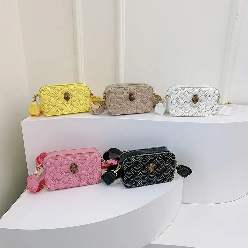 2026 Embroidered Crossbody Bag with Square Design