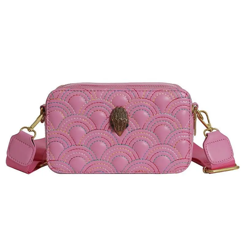 2026 Embroidered Crossbody Bag with Square Design