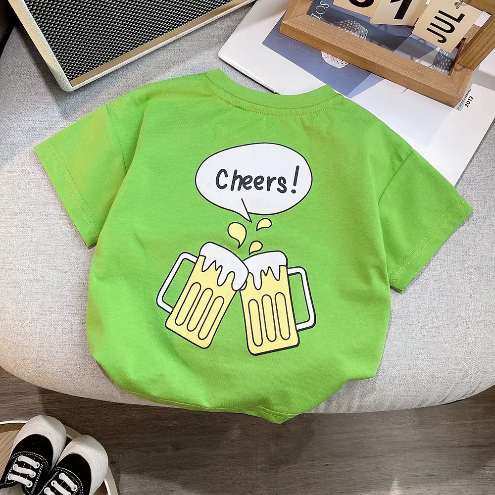 Boys Pure Cotton Green Short Sleeve T-Shirt Set 2026 - Image 3