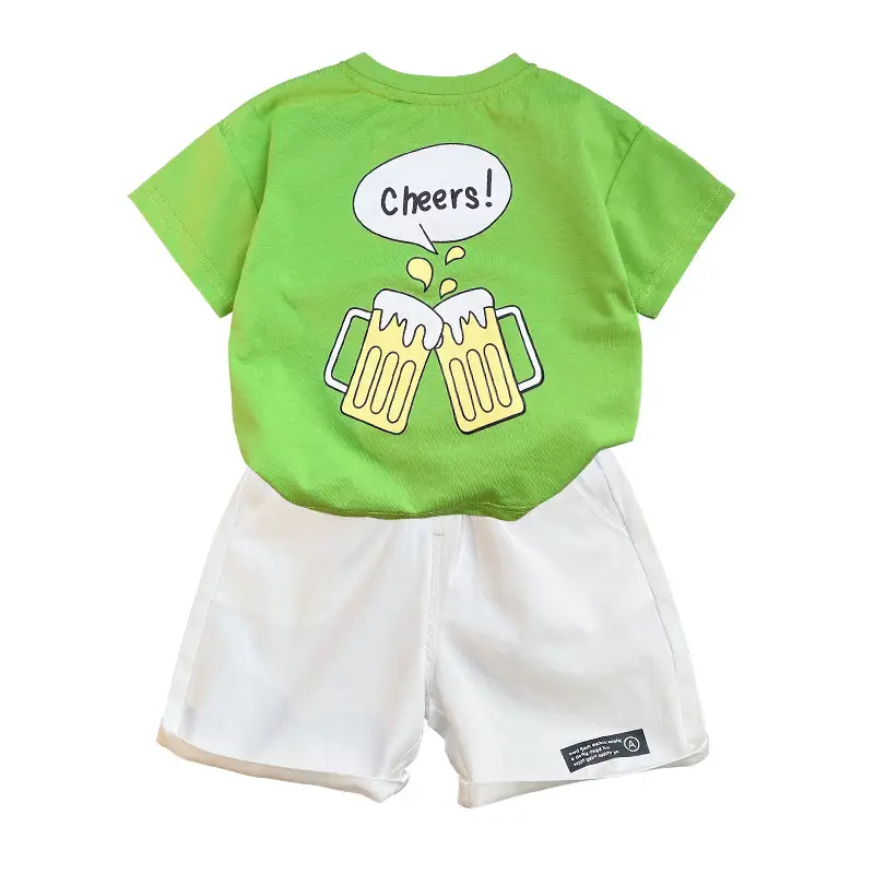 Boys Pure Cotton Green Short Sleeve T-Shirt Set 2026 - Image 5