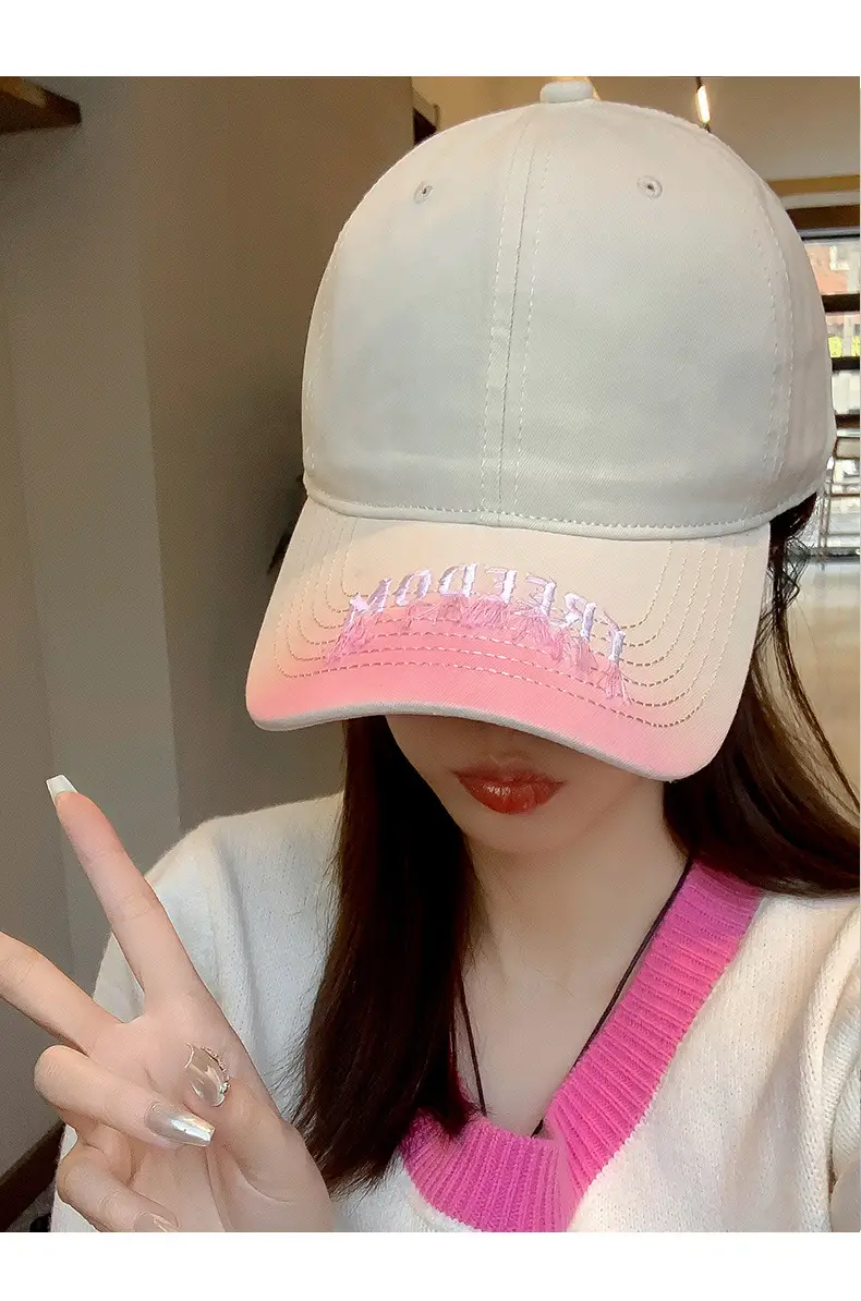 Women's Light Gray Baseball Cap with Wide Brim — feature 16