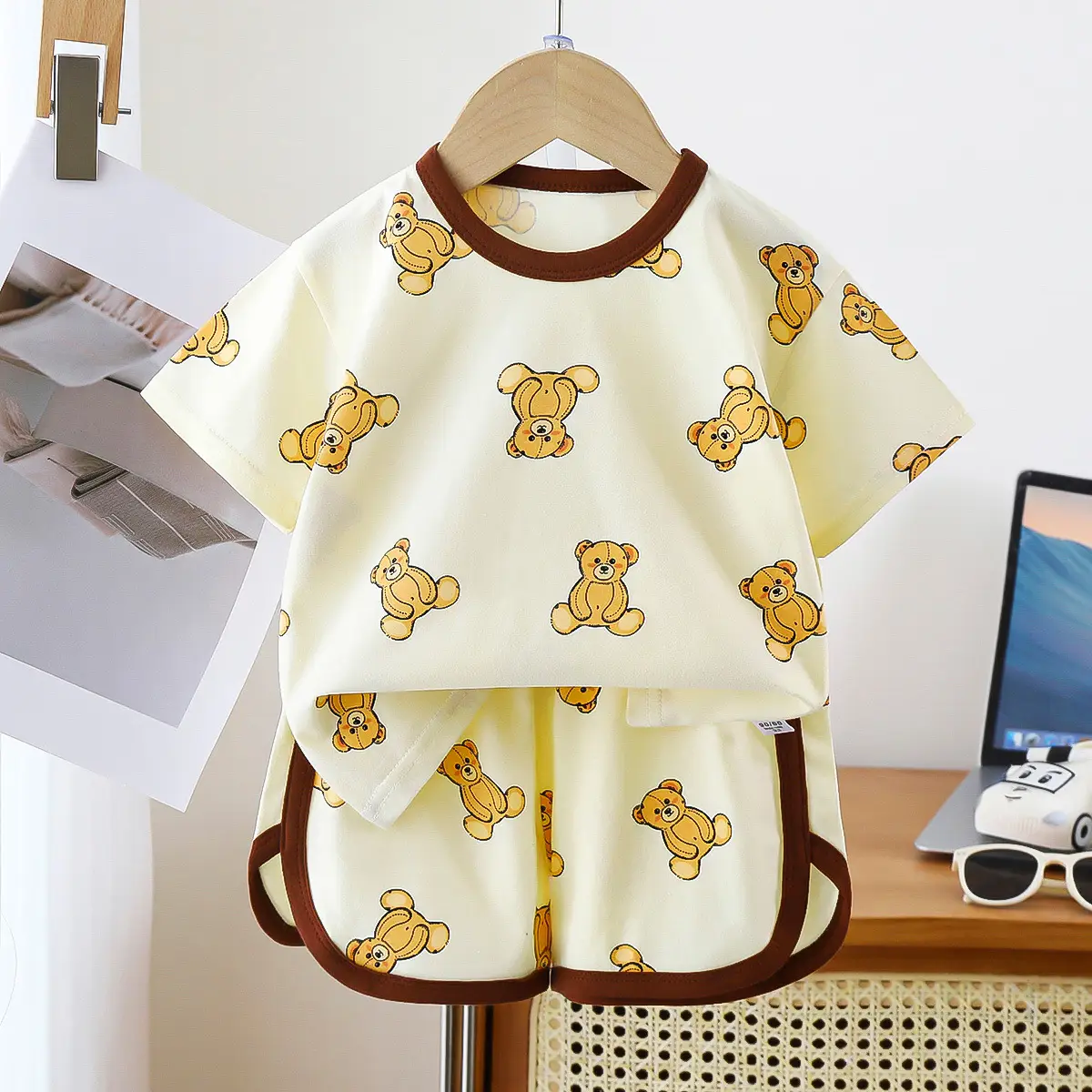 Kids Cotton Short Sleeve Baby Shorts Set Summer New Boys - Image 4
