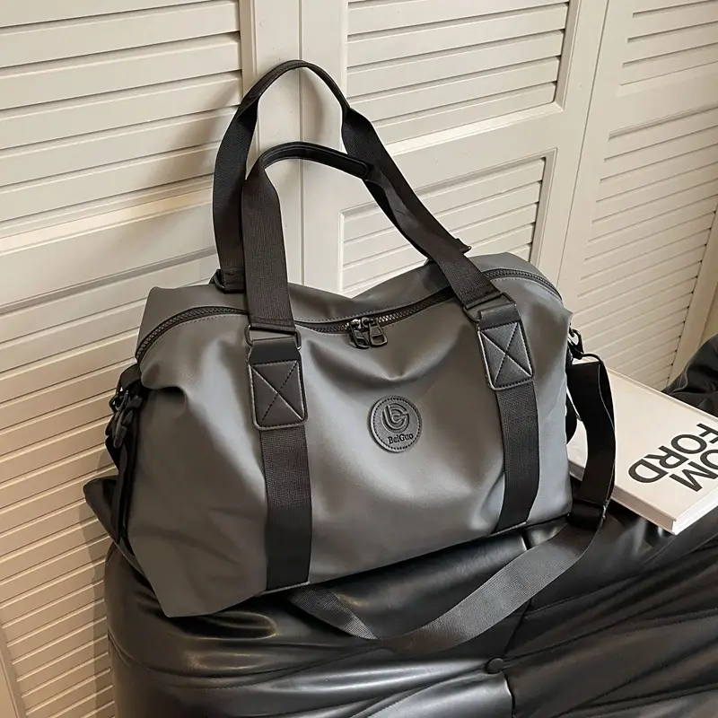 Navy Blue Large Capacity Shoulder Travel Bag - Image 6