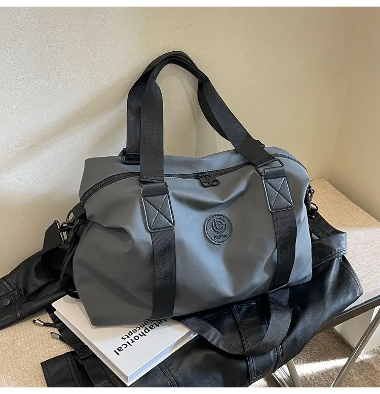 Navy Blue Large Capacity Shoulder Travel Bag — feature 17
