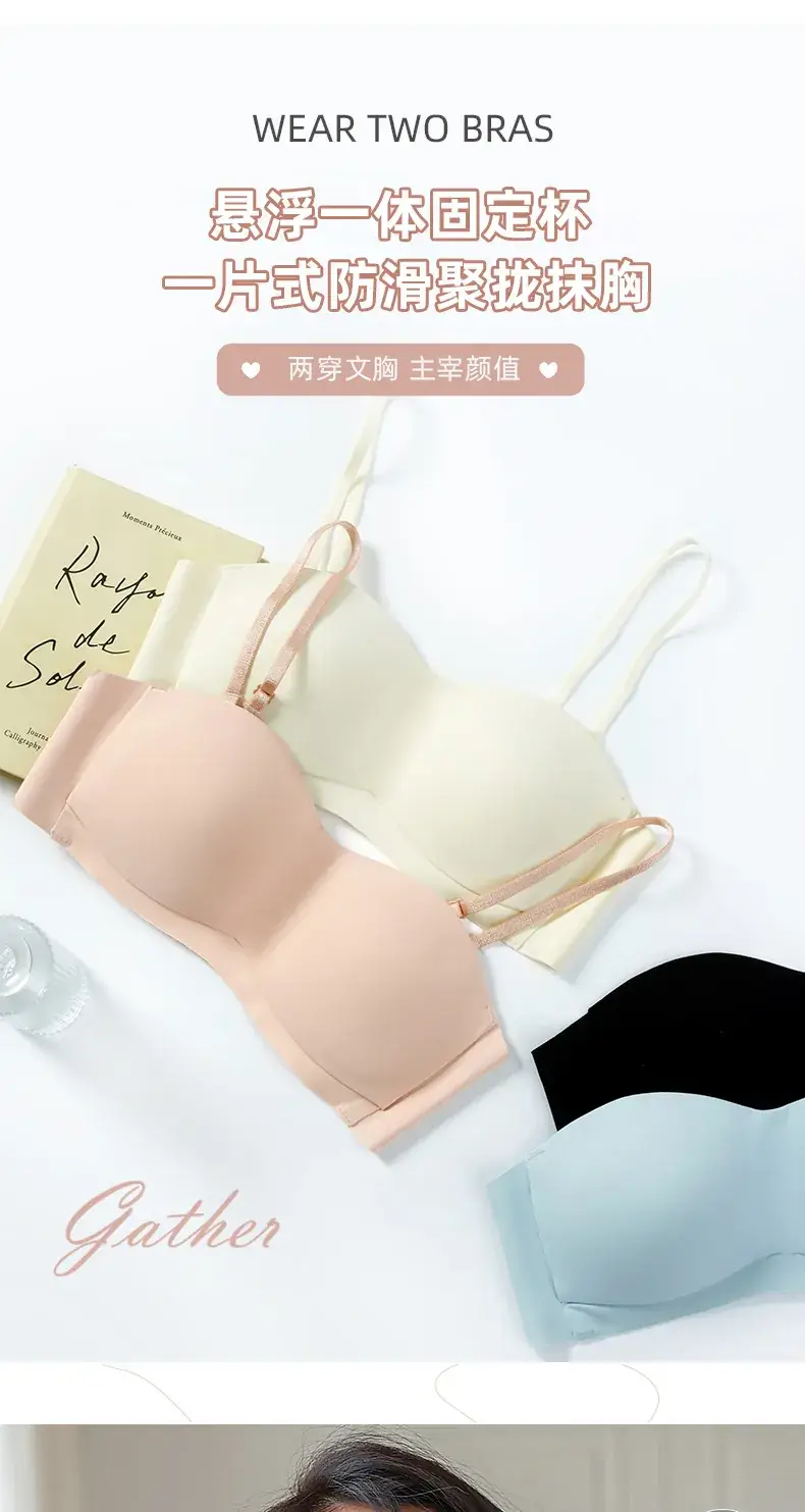 Traceless Strapless Underwear Women Small Push-Up Breathable — feature 4