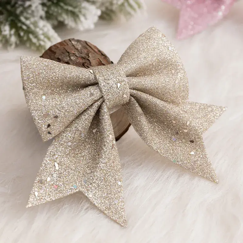 Glitter Bow Christmas Tree Pendant Decor - Image 10
