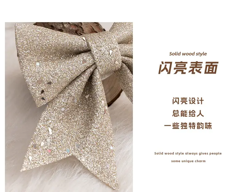 Glitter Bow Christmas Tree Pendant Decor — feature 4