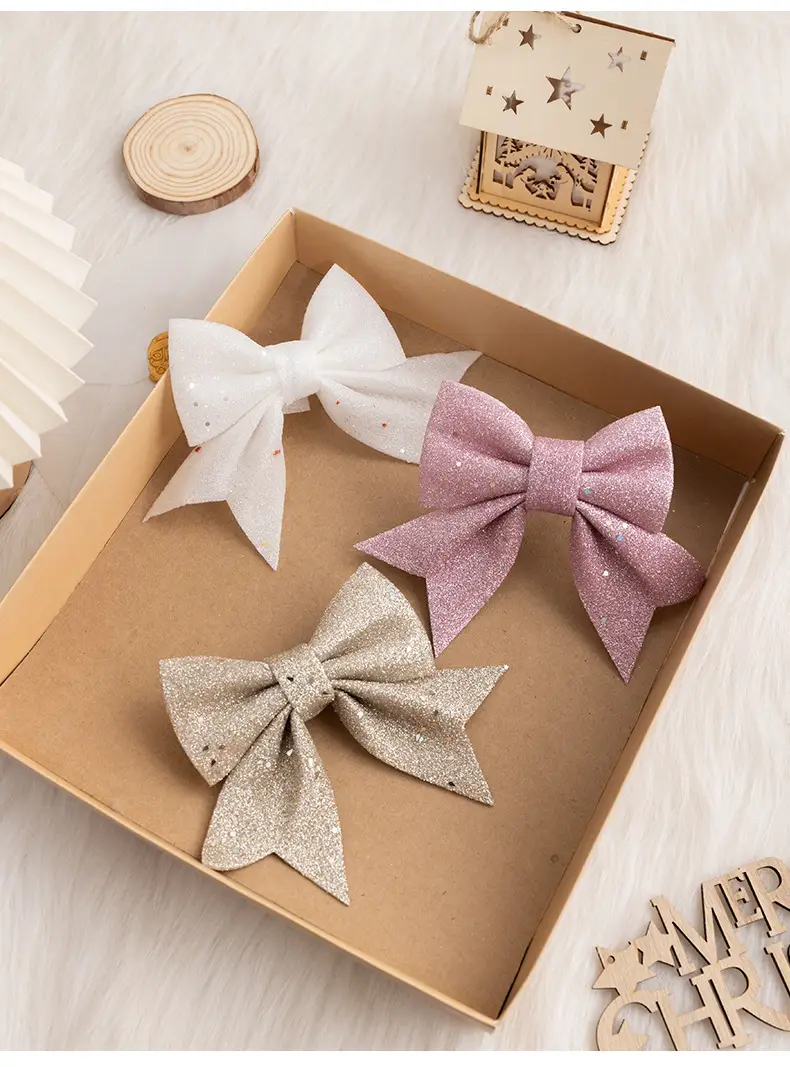 Glitter Bow Christmas Tree Pendant Decor — feature 6