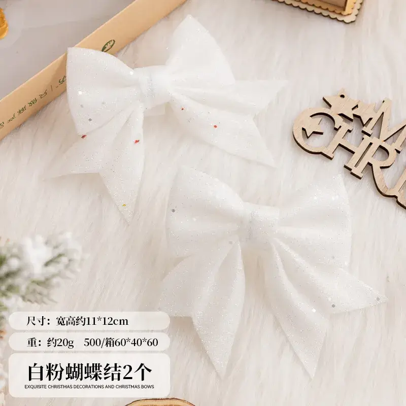 Glitter Bow Christmas Tree Pendant Decor - Image 4
