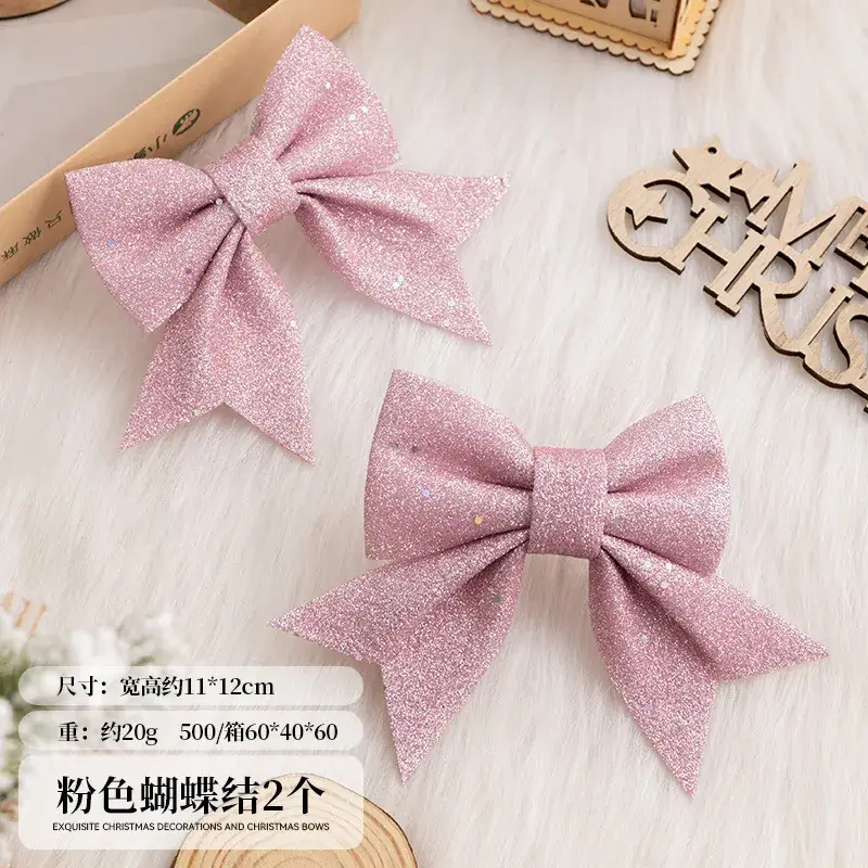 Glitter Bow Christmas Tree Pendant Decor - Image 5