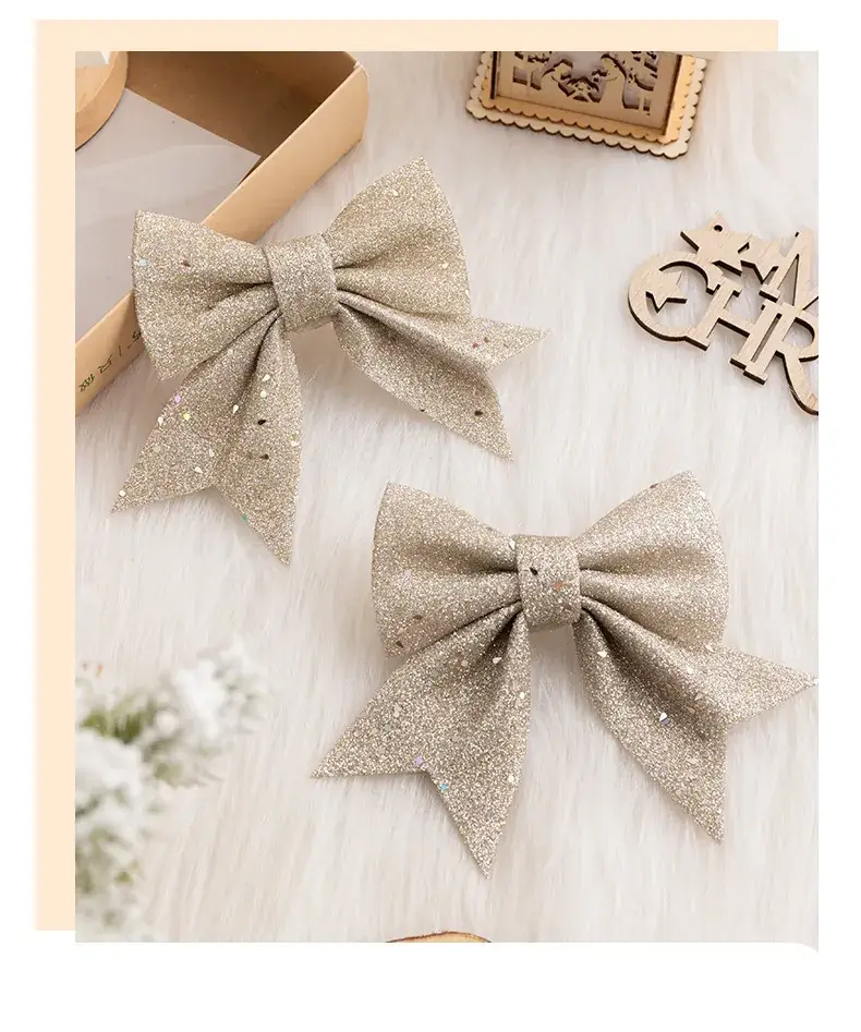 Red Glitter Christmas Bow Decor Pendants — feature 10