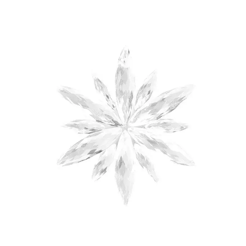 Crystal Snowflake Christmas Tree Pendant 8cm