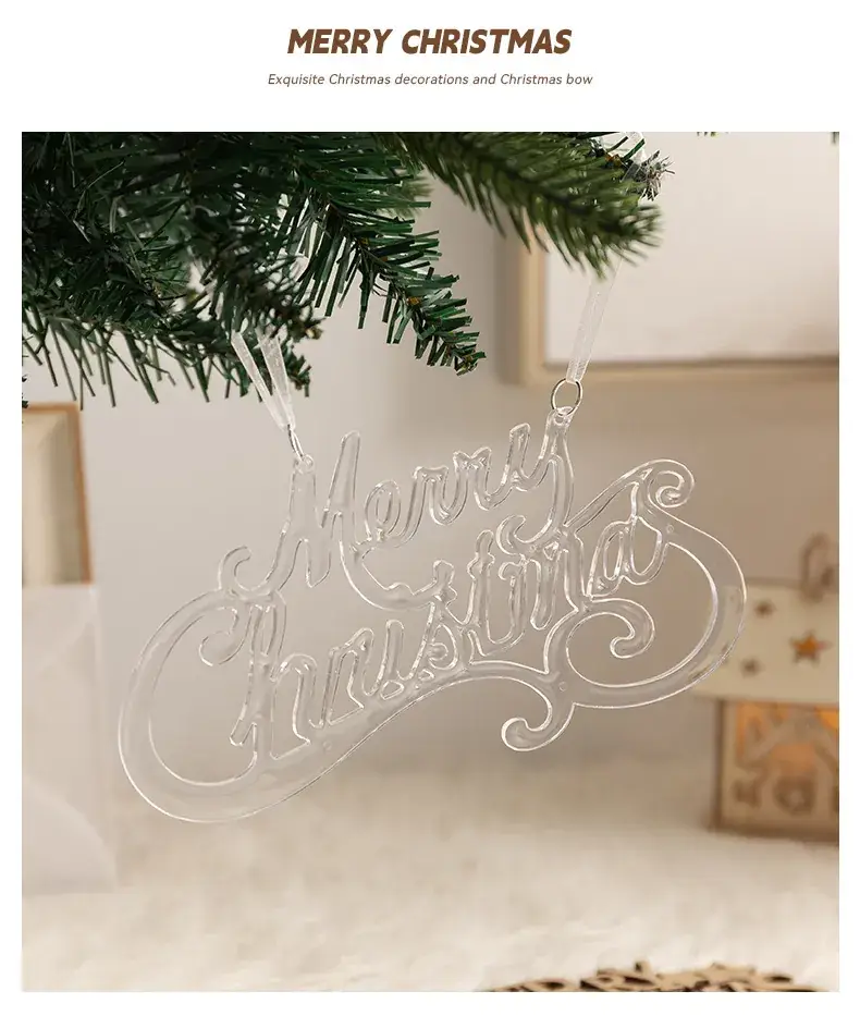 Crystal Snowflake Christmas Tree Pendant 8cm — feature 2
