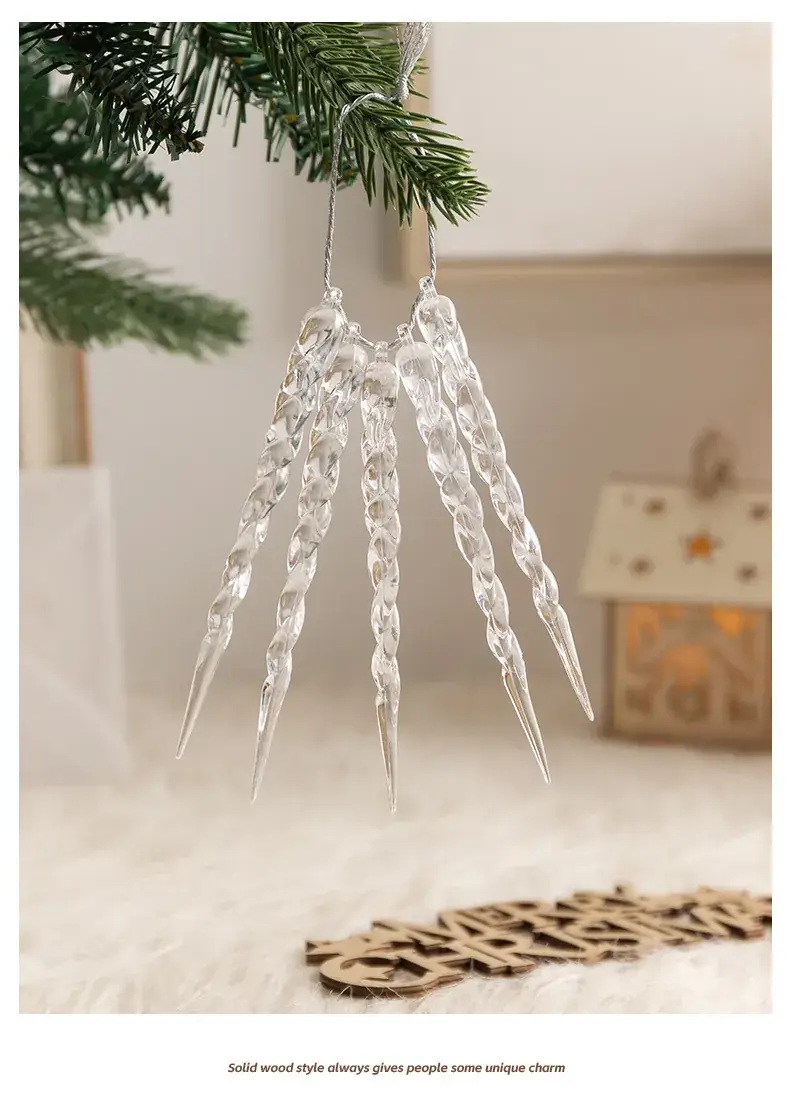 Crystal Snowflake Christmas Tree Pendant 8cm — feature 7