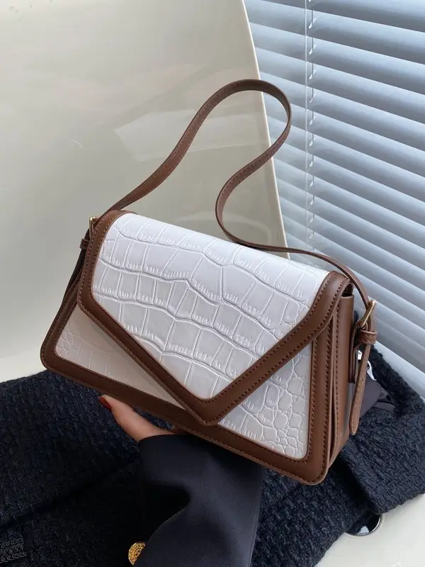 2026 Croc Underarm Bag Black White Crossbody - Image 5