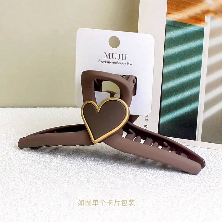 Heart Design Hair Clip with Big Grip for Women - Image 4