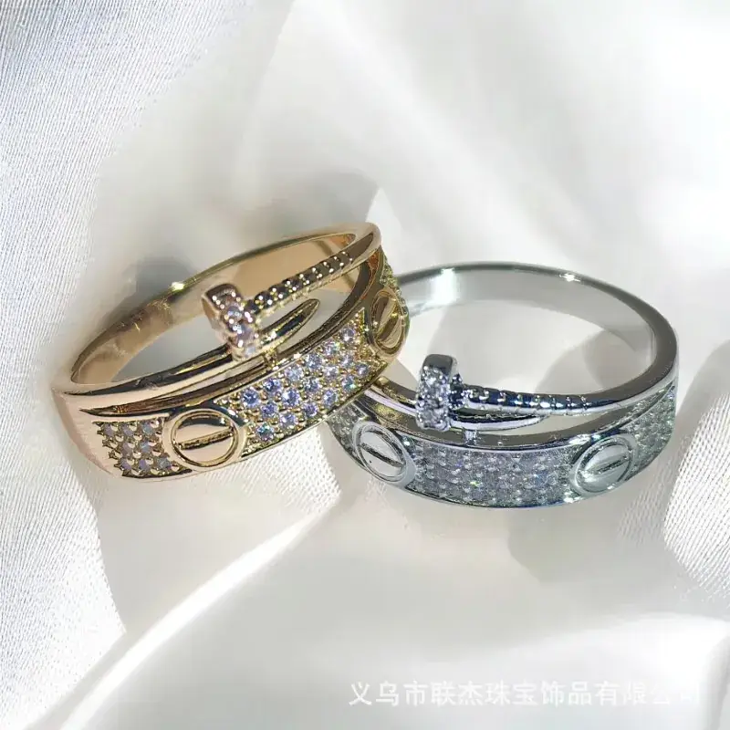 18K Gold Plated Diamond Ring for Men - Image 6