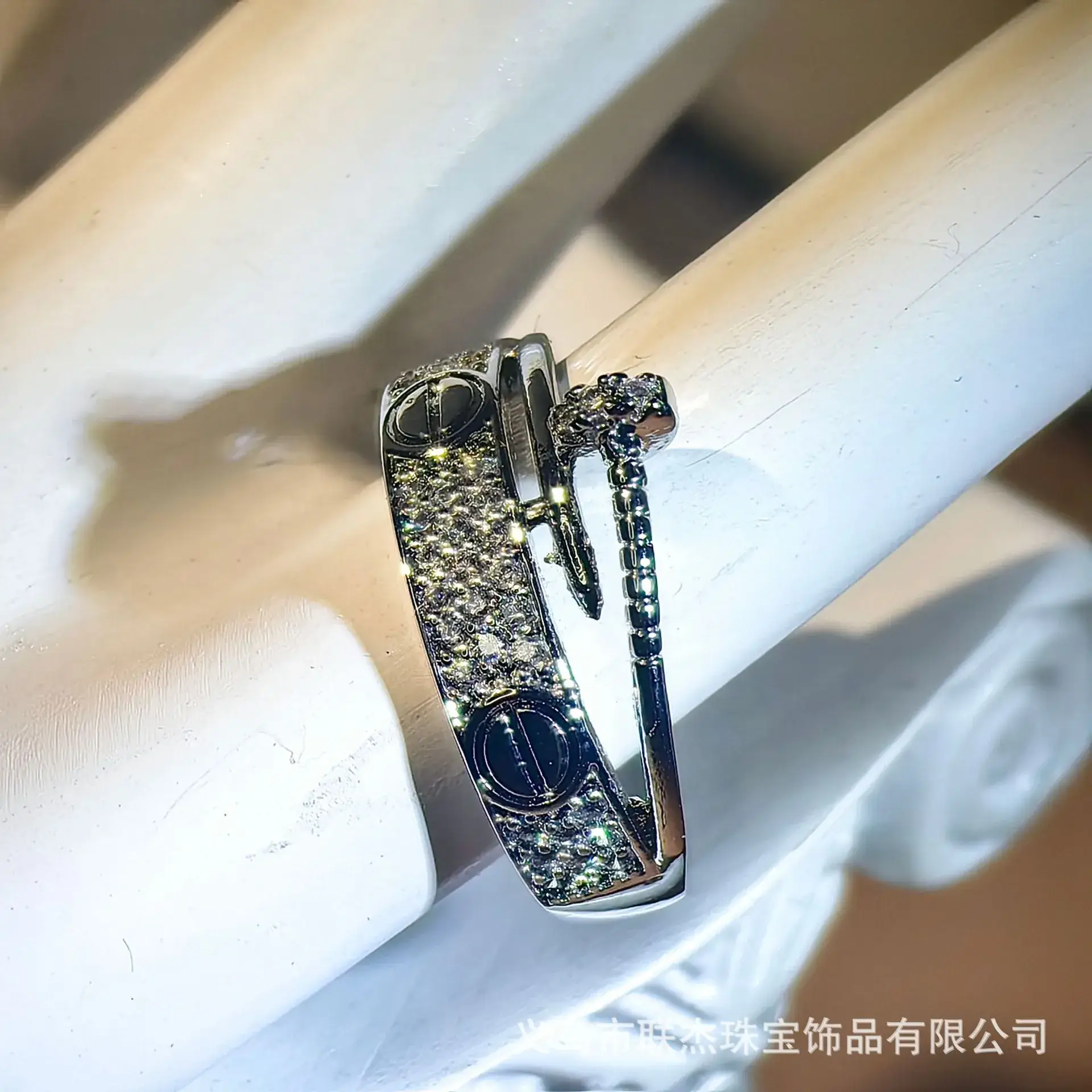 18K Gold Plated Diamond Ring for Men - Image 3
