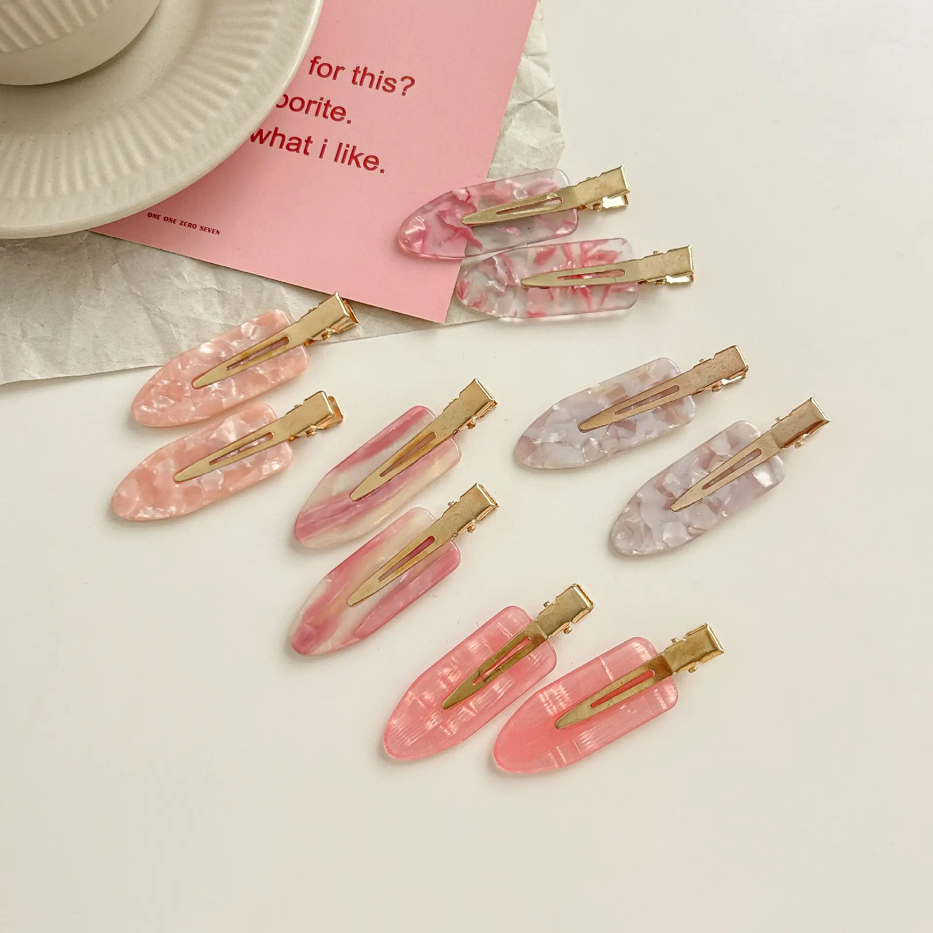 Two Instas Ins Style Cherry Blossom Hairpins with Gold Clips - Image 7