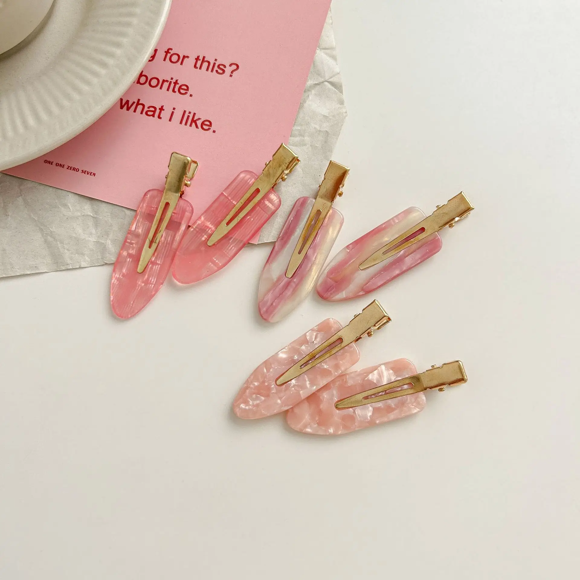 Two Instas Ins Style Cherry Blossom Hairpins with Gold Clips - Image 9