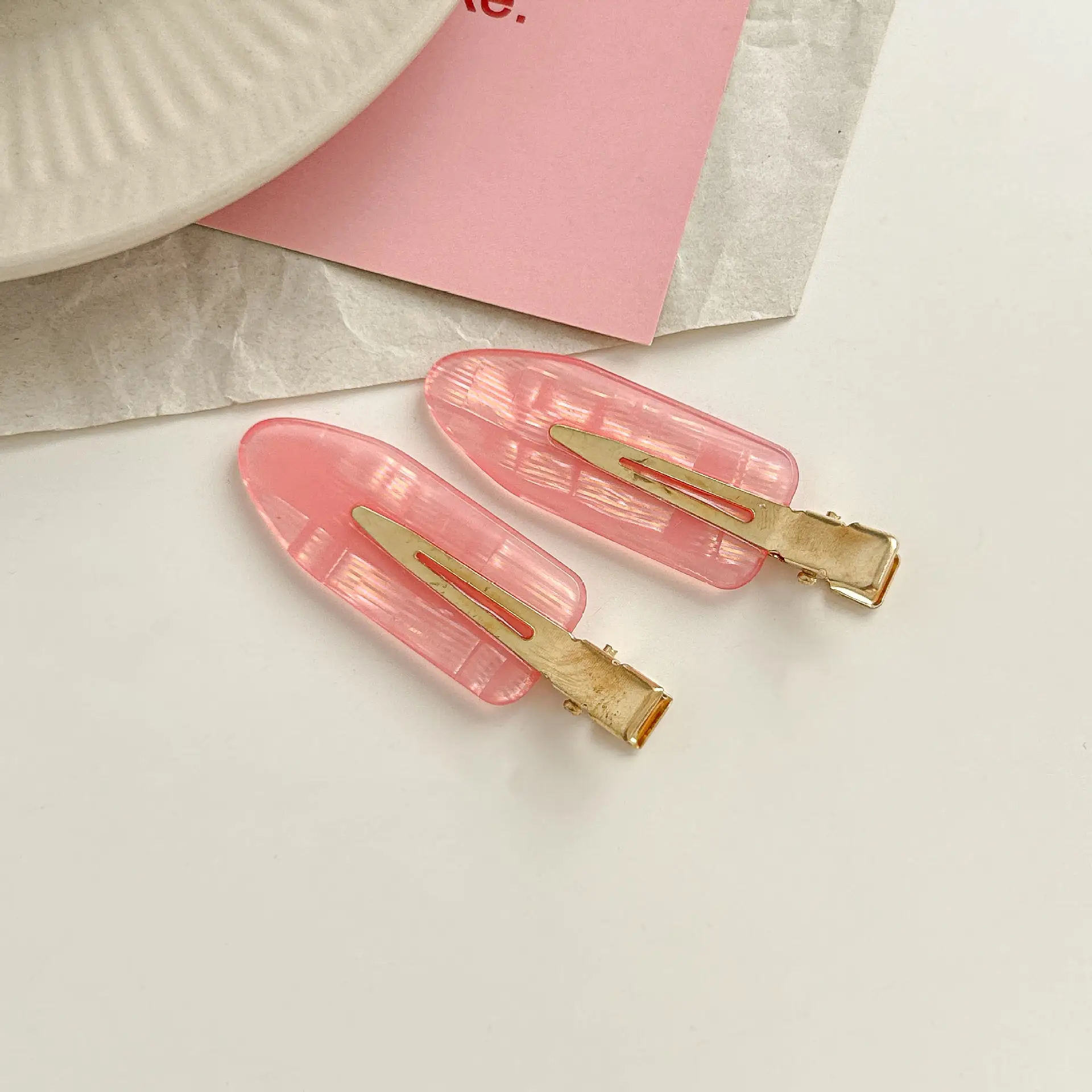 Two Instas Ins Style Cherry Blossom Hairpins with Gold Clips - Image 3