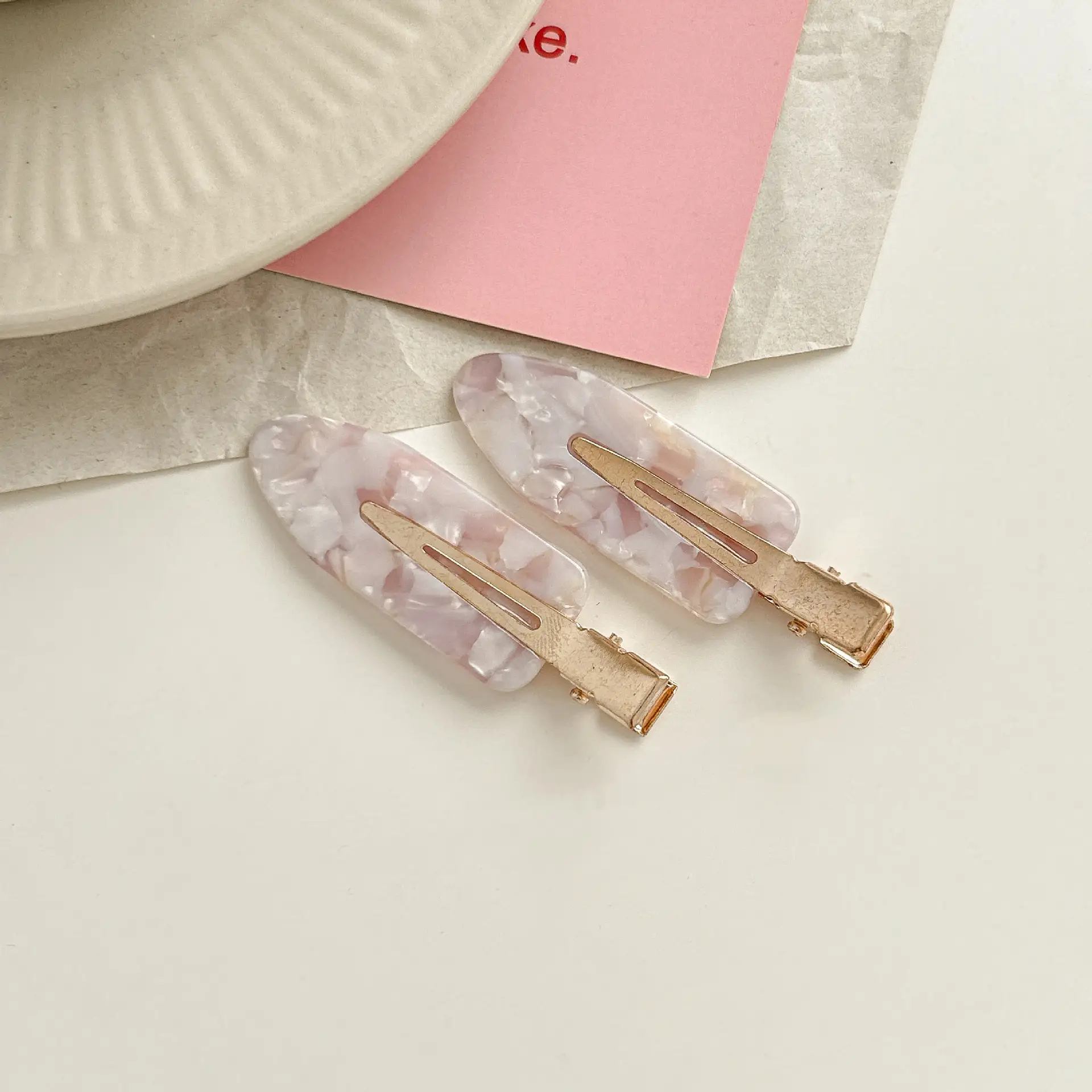 Two Instas Ins Style Cherry Blossom Hairpins with Gold Clips - Image 5
