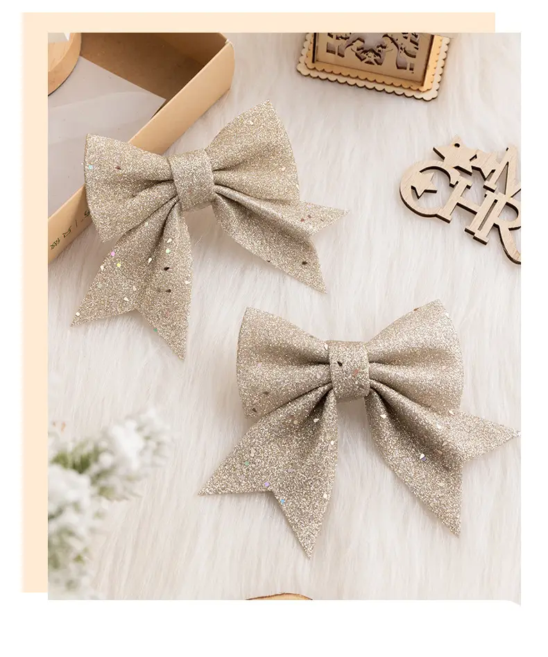 Red Glitter Bow Decor for Christmas Tree & Home — feature 10