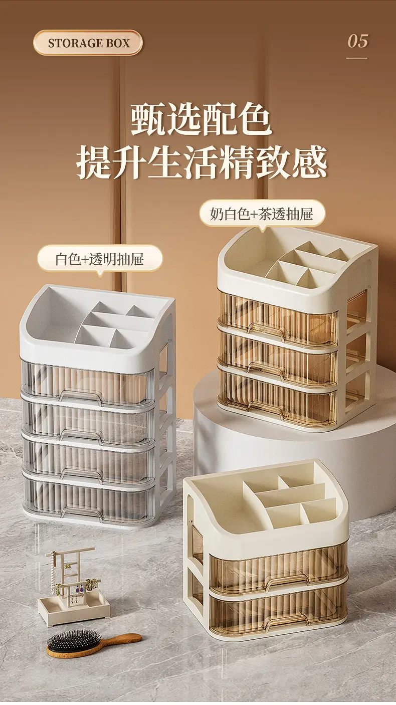 Golden Layered Makeup Storage Rack for Vanity — feature 10
