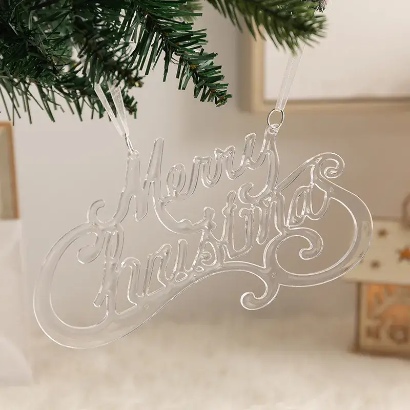 Crystal Star Pendant for Christmas Tree Decor 4.5cm