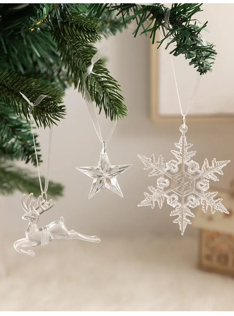 Crystal Star Pendant for Christmas Tree Decor 4.5cm — feature 6