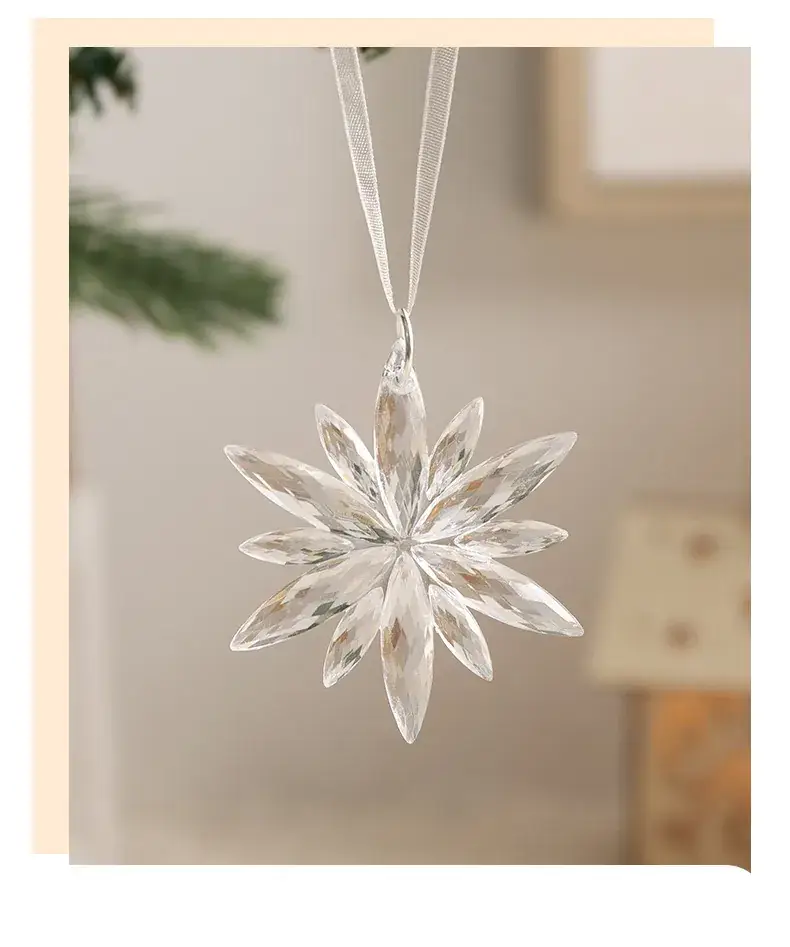 Crystal Star Pendant for Christmas Tree Decor 4.5cm — feature 9