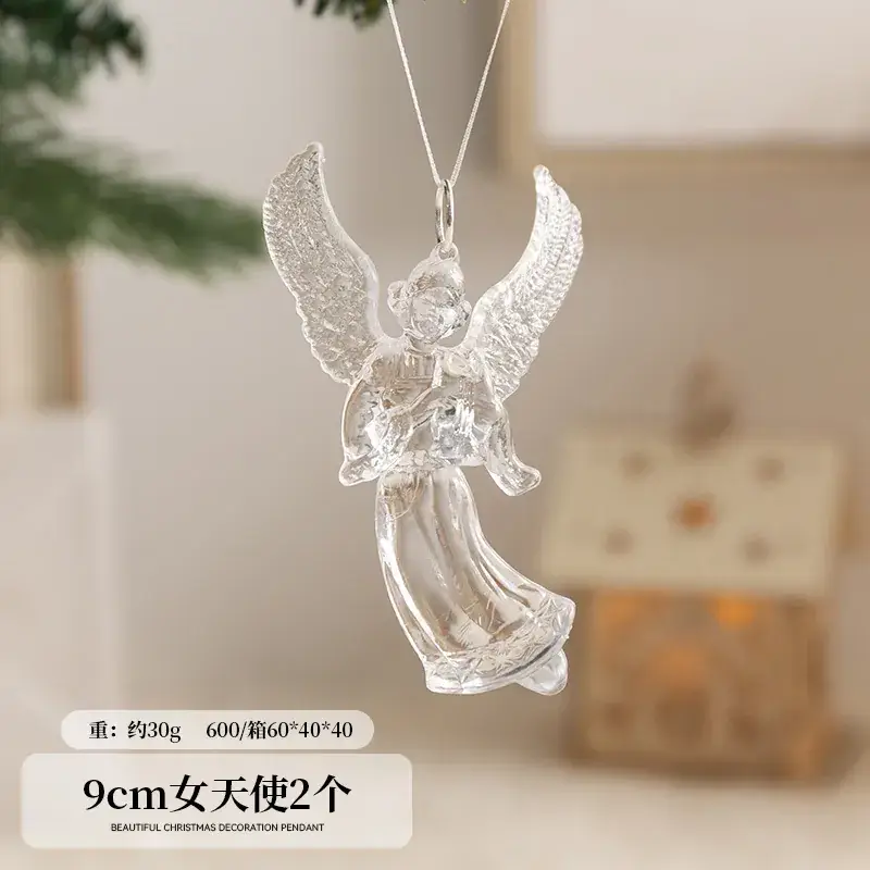 Crystal Star Pendant for Christmas Tree Decor 4.5cm