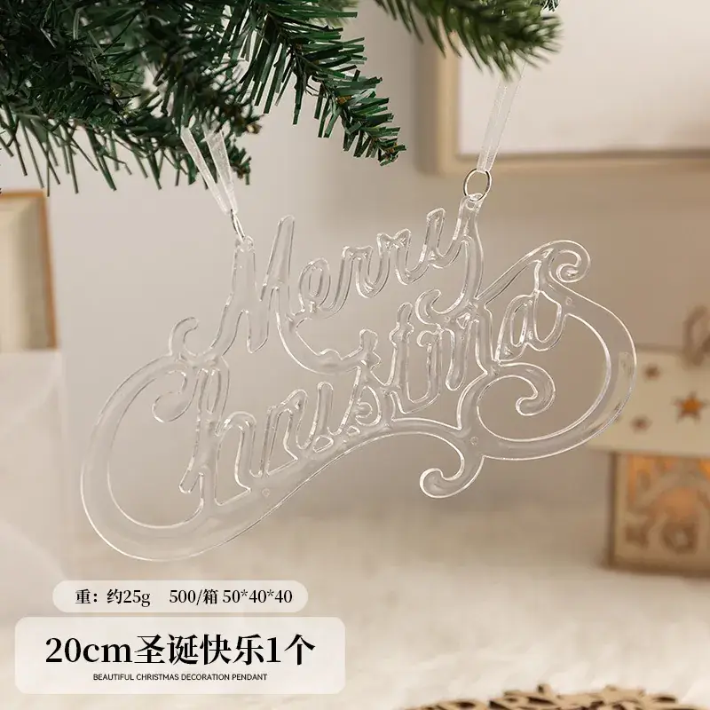 Crystal Star Pendant for Christmas Tree Decor 4.5cm
